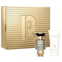 Set Parfum Paco Rabanne Fame, Eau de Parfum Spray 50ml + Loțiune pentru Corp 75ml, Culoare Aurie, Argintie
