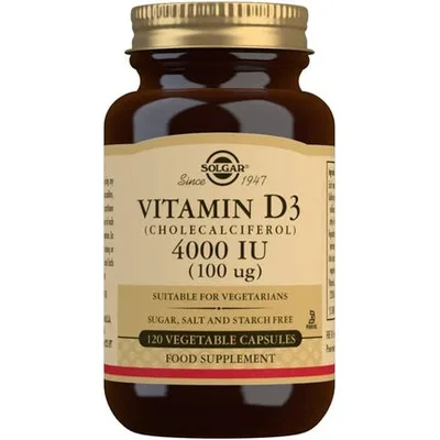Vitamine D3, Solgar, 4000IU, 120 capsule