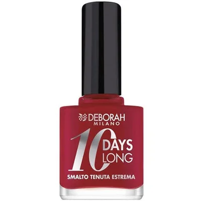 Smalt pentru unghii, Deborah Milano, 10 Days Long 886, Roșu vintage, 9 ml