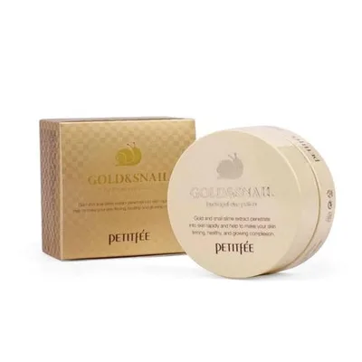 Mască pentru ochi, Petitfee, Gold and Snail, gel hidrogel