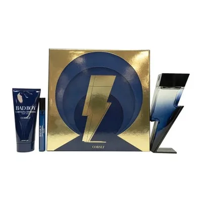 Set Parfum Bad Boy Cobalt, Carolina Herrera, cadou pentru bărbați