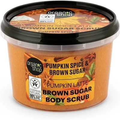 Scrub corp, Organic Shop, Pumpkin Spice Latte, zahăr brun