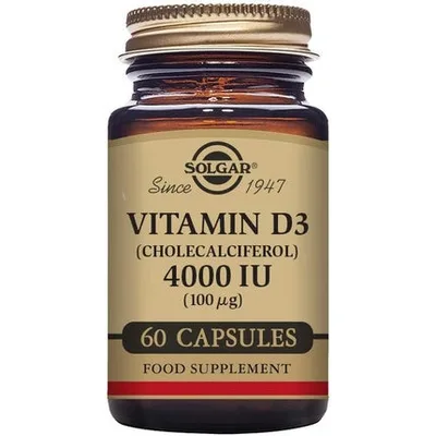 Capsule Vitamina D3, Solgar, 4000 IU, 60 capsule