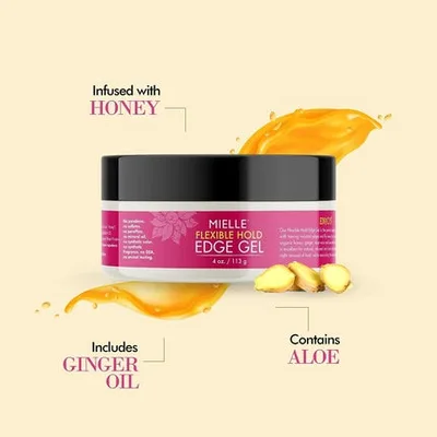 Gel de contur Mielle Organics Flexible Hold Honey & Ginger Edge Gel, 113ml