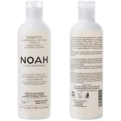 Șampon purificator Noah 1.5 cu ceai verde și busuioc 250ml