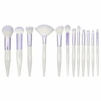 Pensule machiaj, Chique, set 12 piese, alb, vegan