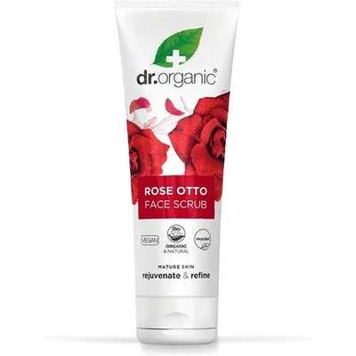 Exfoliant față, Dr Organic, Rose Otto, piele matură, 125ml