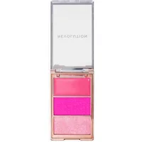 Paleta Blush Revolution Beauty Icon Cream & Pressed Powder, Rose Gold, 3 culori