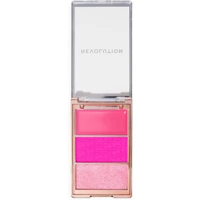 Paleta Blush Revolution Beauty Icon Cream & Pressed Powder, Rose Gold, 3 culori