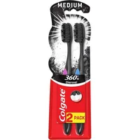 Periuță de dinți, Colgate, 360 Charcoal, negru
