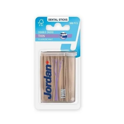 Scobitori dentare, Jordan, dublu capat, subtiri, 100 buc