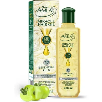 Ulei păr, Dabur, Amla Miracle, 200ml, uleiuri esențiale