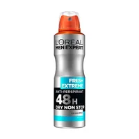 L'Oréal Paris L'Oreal Men Expert Fresh Extreme Spray Deodorant, 150ml, Argintiu cu Accente Portocalii