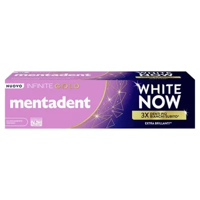 Pastă de dinți, Mentadent, White Now Infinite Gold, 75ml