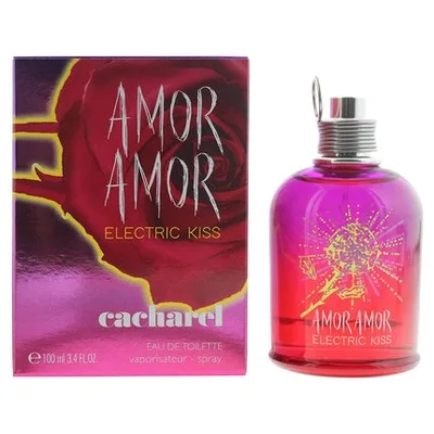 Cacharel Amor Amor Electric Kiss, Parfum feminin, EDT, 100ml, sticlă transparentă cu gradient roșu-violet