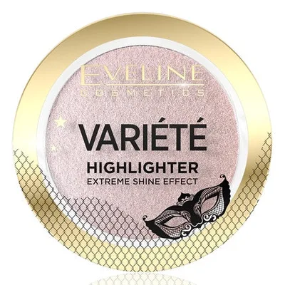 Highlighter Eveline Cosmetics Variete In Stone 01, pudră sclipitoare roz pal