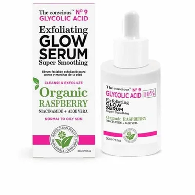 Ser exfoliant, The Conscious, Acid glicolic și zmeură, 30ml