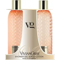 Set ingrijire corp, Vivian Gray, Neroli & Amber, gel de dus si lotiune, 205g