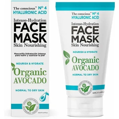 Masca fata, The Conscious, acid hialuronic, avocado 50ml