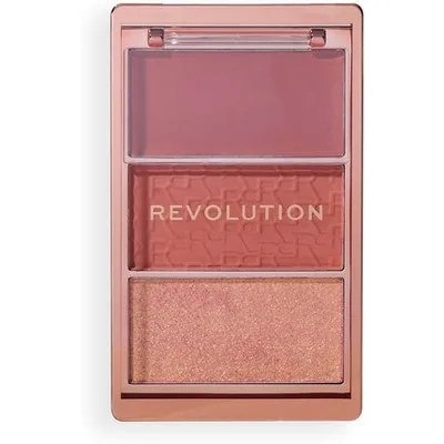 Paletă Blush Cream & Pudră Presată, Revolution Beauty, Icon Palette, Rose Gold