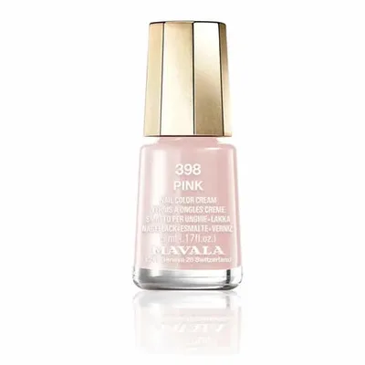 Lac de unghii cremă Mavala Nail Color 398 Pink, culoare roz pal, capacitate 5ml