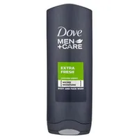 Gel de duș Dove Men+Care Extra Fresh, 358 g, recipient albastru închis