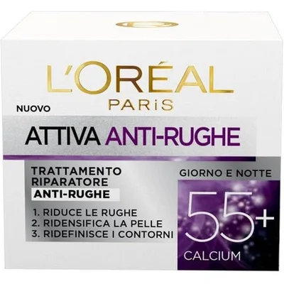 Crema de fata anti-rid, L'Oréal, Active 55+, 50ml