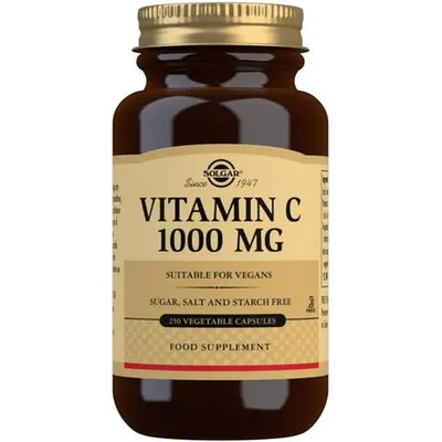 Capsule Vitamina C, Solgar, 1000mg, 250 buc.