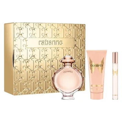 Set Parfum Paco Rabanne Olympea, 80ml + 100ml Loțiune Corporală + 10ml EDP