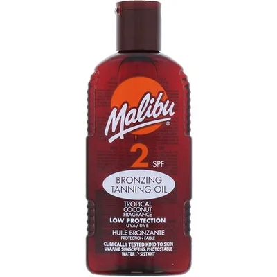 Ulei bronzant, Malibu, SPF 2, 200 ml, cocos