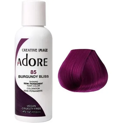 Vopsea păr, Adore, 85 Burgundy Bliss, semi-permanentă