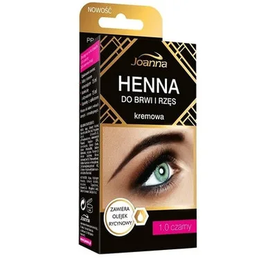 Cremă Henna pentru sprâncene și gene, Joanna, negru, 20g