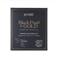 Masca Hidrogel Petitfee Black Pearl si Aur, Negru