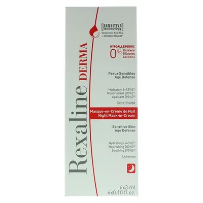 Cremă mască de noapte Rexaline Derma, 6x3ml, pentru piele sensibilă