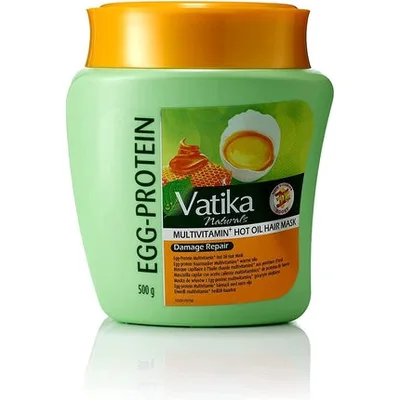 Masca de par, Vatika Naturals, Egg-Protein, verde-portocaliu