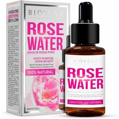 Curățător facial, Biovene, apă de trandafiri 30ml