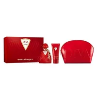 Set Parfum Ungaro Diva Rouge EDP, 100ml Parfum cu Lotie Corp, 75ml, Pungă de Călătorie, Roșu