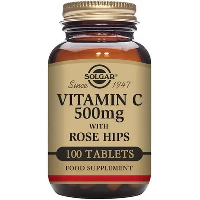 Vitamine, Solgar, Vitamin C 500mg cu Măceșe