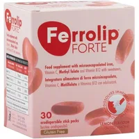 Supliment, Ferrolip Forte, 30 plicuri, aromă lămâie