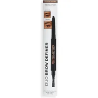 Creion sprâncene, Makeup Revolution, Duo Brow Definer, maro mediu