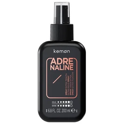 Spray fixare păr Kemon Adrenaline Extra-Hold, 200 ml, negru