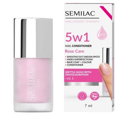Balsam unghii, Semilac, Rose Care, roz, 7ml