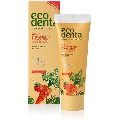 Pasta de dinți copii, Ecodenta, căpșuni sălbatice, 75ml