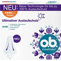 Tampon O.B, ExtraProtect, Super, alb, 42 bucăți