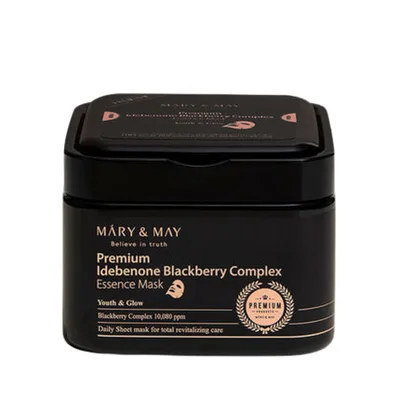 Mască facială tip foaie Mary&May Idebenone Blackberry Complex Essence Mask