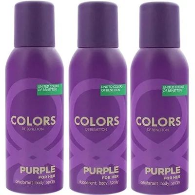 Deodorant spray femei, Benetton, Purple, 150 ml