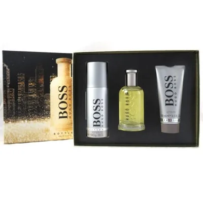 Set Parfum Hugo Boss Bottled, 100ml EDT Spray, 150ml Deo Spray, 100ml Gel Duș