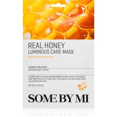 Mască facială cu miere, Some By Mi, Daily Solution Honey Luminous Care Mask, 20 g