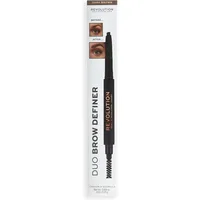 Creion sprâncene, Makeup Revolution, Duo Brow Definer, maro închis