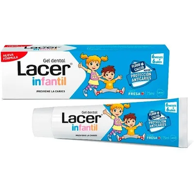 Pasta de dinți pentru copii, Lacer, aromă de căpșuni 75ml